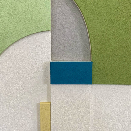 Tablou geometric cu relief verde – 80×60 cm | Olivy