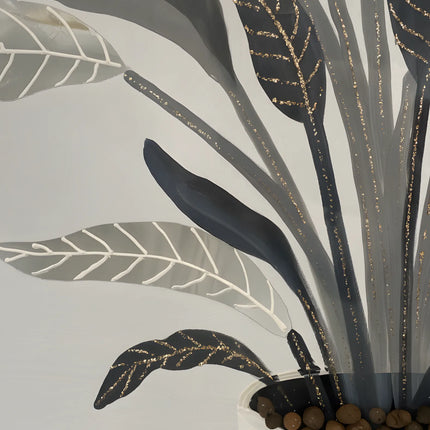 Tablou cu plantă decorativă în relief – 102×102 cm | Olivy