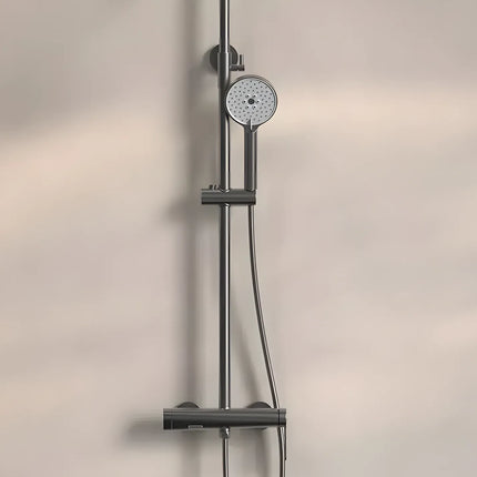 Set duș clasic – finisaj negru mat, design modern din oțel inoxidabil