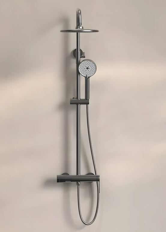 Set duș clasic – finisaj negru mat, design modern din oțel inoxidabil