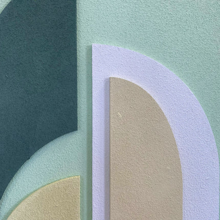 Tablou geometric în tonuri reci cu relief | Olivy