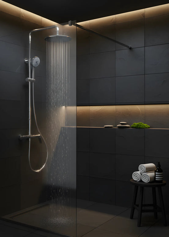 Set duș din alamă cu cioc de cadă integrat – Design premium