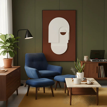 Tablou abstract cu relief geometric – 120×80 cm | Olivy