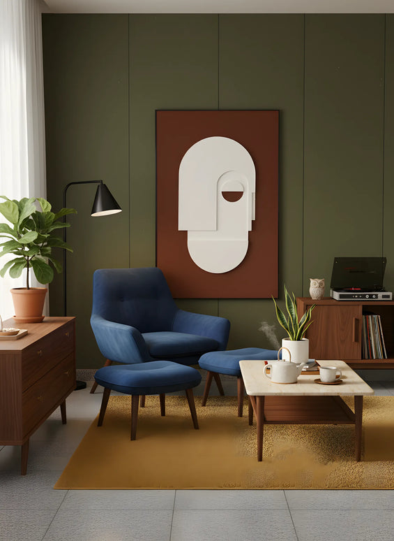 Tablou abstract cu relief geometric – 120×80 cm | Olivy