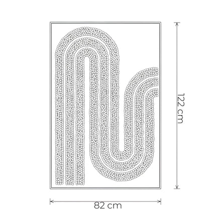 Tablou bej texturat în relief – 82×122 cm | Olivy