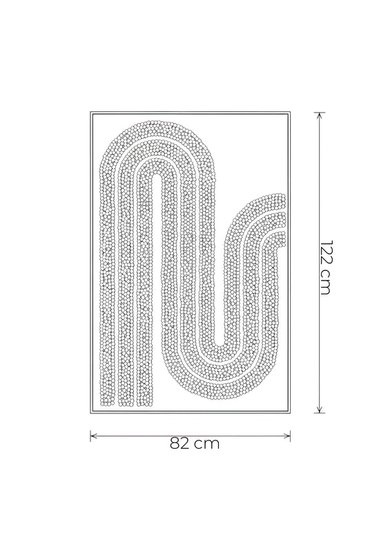 Tablou bej texturat în relief – 82×122 cm | Olivy