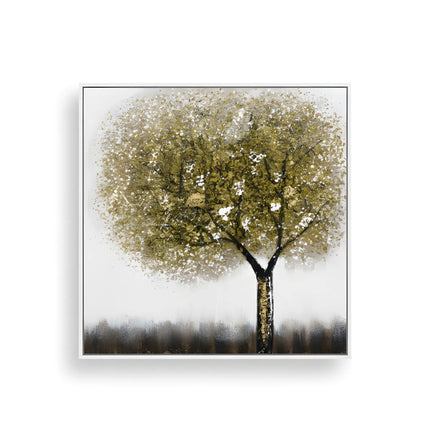 Tablou cu copac auriu în relief – 100×100 cm | Olivy