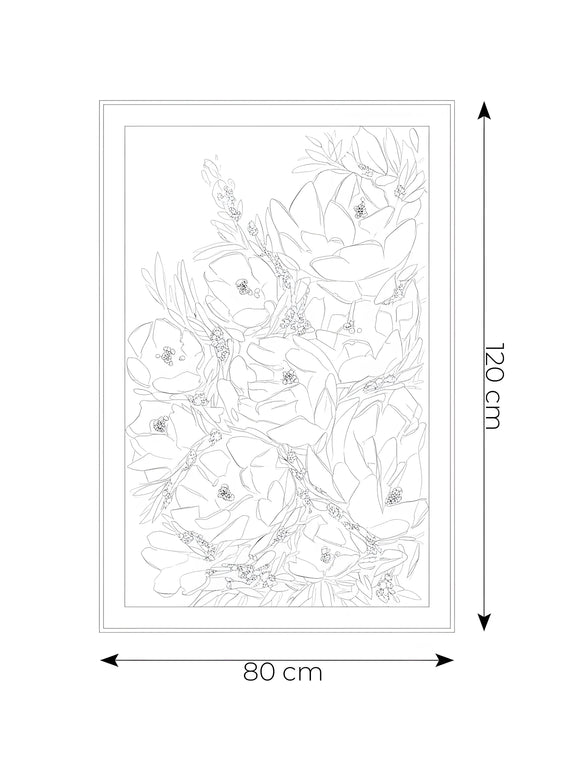 Tablou abstract cu accente aurii – 80×120 cm | Olivy