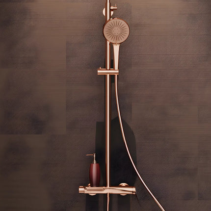 Set duș din alamă cu cioc de cadă integrat – Design premium rose gold