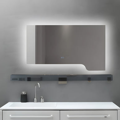 Oglindă baie LED 120x70 cm dreptunghiulară, 3 nuanțe de lumină, anti-aburire și touch control J-3050