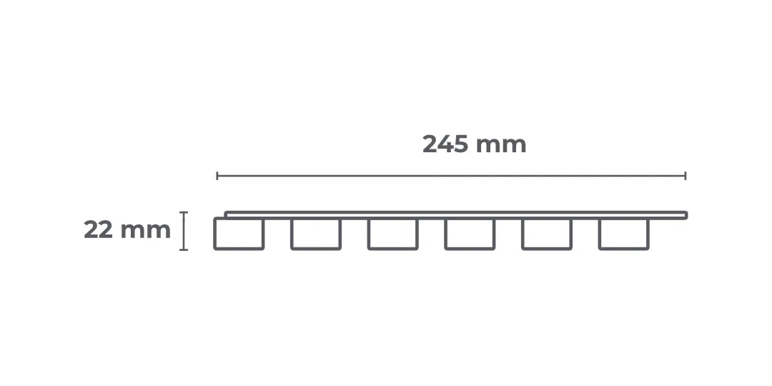 Panou 6 Riflaje Esotica/Negru din Lemn, Linea Acoustic 6