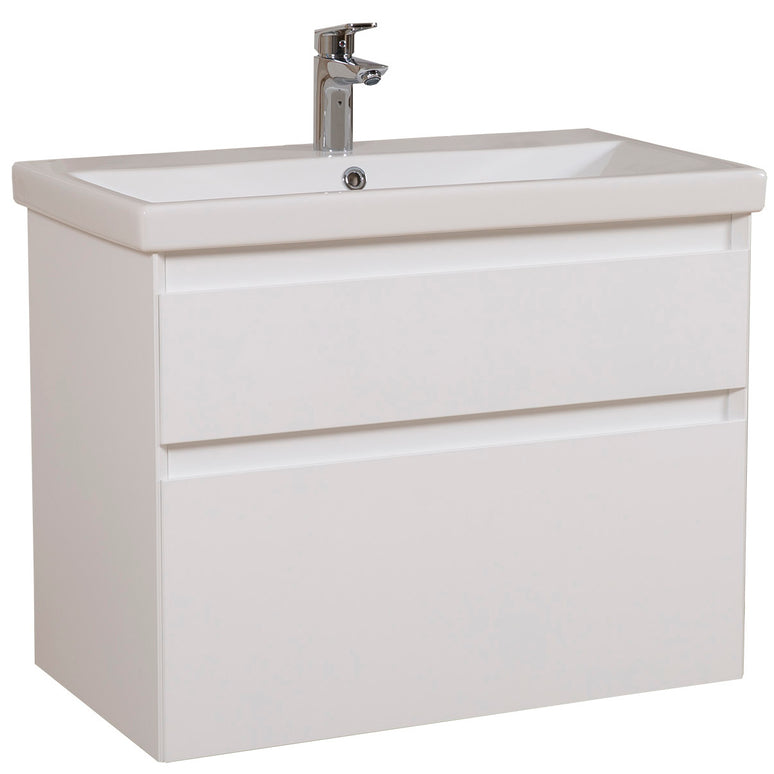 Mobilier de baie suspendat Elite, Alb Mat