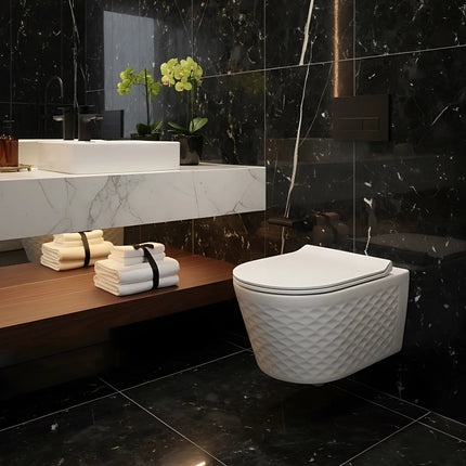 Vas WC Modern Rimless - Alb Lucios 3D