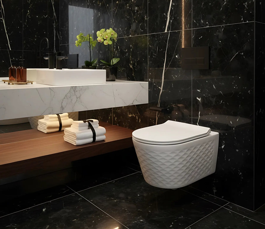 Vas WC Modern Alb Lucios  3D