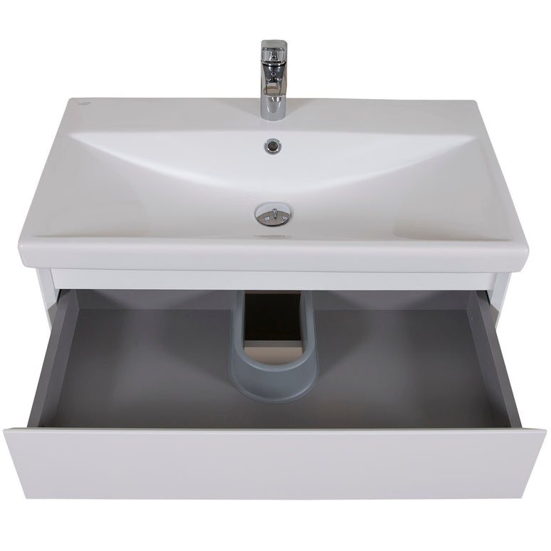Mobilier de baie suspendat Elite, Alb Mat