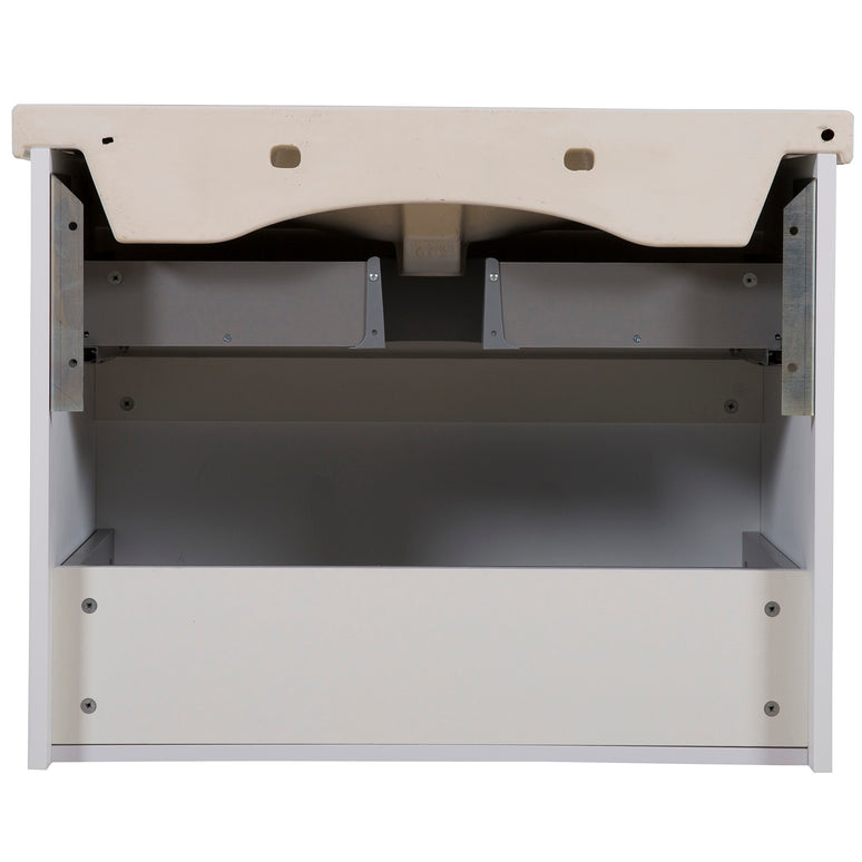 Mobilier de baie suspendat Elite, Alb Mat