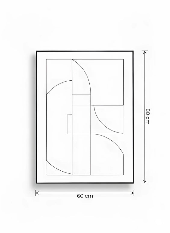Tablou geometric cu relief verde – 80×60 cm | Olivy