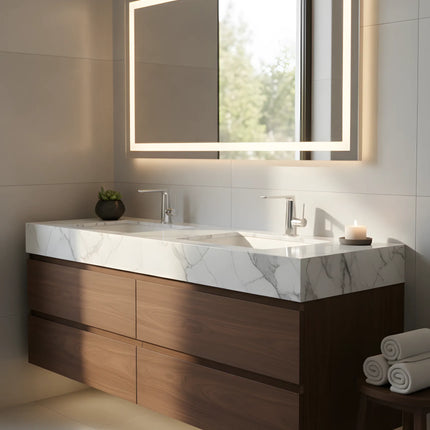 Baterie lavoar modernă – alamă solidă, crom inox