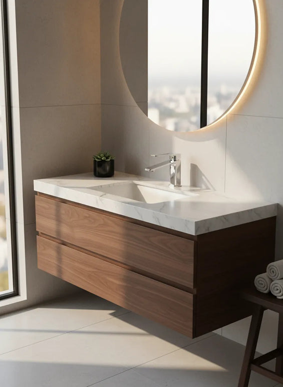 Baterie lavoar modernă – finisaj crom lucios, design premium