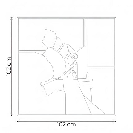 Tablou abstract în tonuri calde – 102×102 cm | Olivy