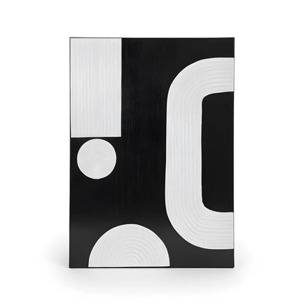 Tablou abstract monocrom 60×80 cm – alb-negru | Olivy