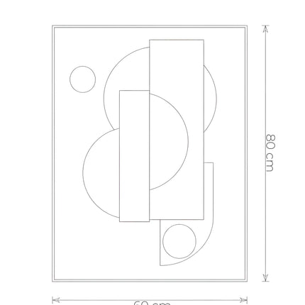 Tablou abstract geometric în relief – 60×80 cm | Olivy