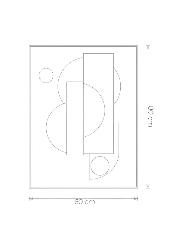 Tablou abstract geometric în relief – 60×80 cm | Olivy