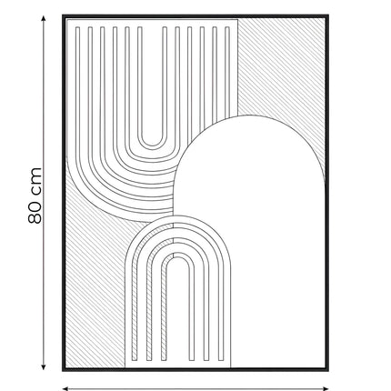 Tablou geometric în tonuri calde – 80×60 cm | Olivy