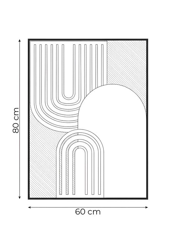 Tablou geometric în tonuri calde – 80×60 cm | Olivy