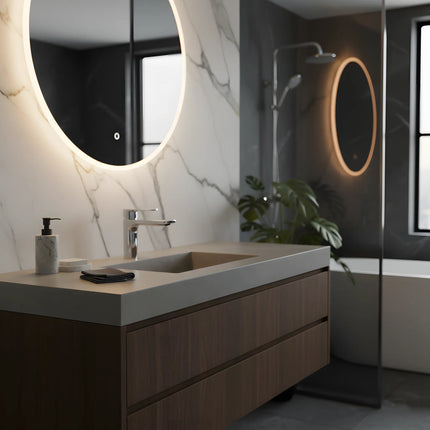 Baterie lavoar modernă Crom Lucios – design contemporan cu linii curate, alamă solidă