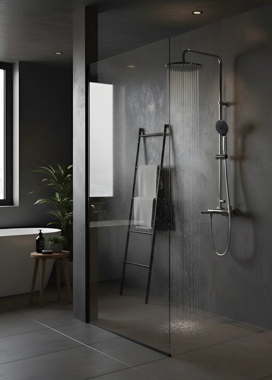 Set duș RoseGold Trio Exposed – 3 căi, montaj aparent