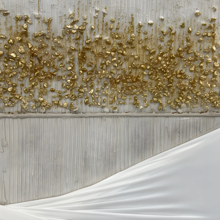 Tablou abstract cu accente aurii – 102×102 cm | Olivy