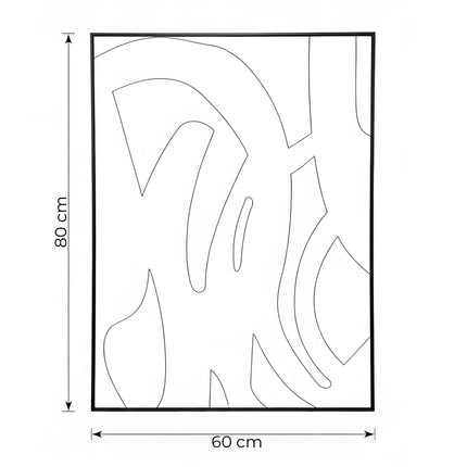 Tablou abstract texturat alb-negru – 80×60 cm | Olivy