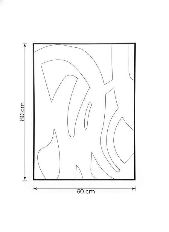 Tablou abstract texturat alb-negru – 80×60 cm | Olivy
