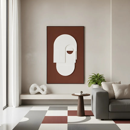 Tablou abstract cu relief geometric – 120×80 cm | Olivy