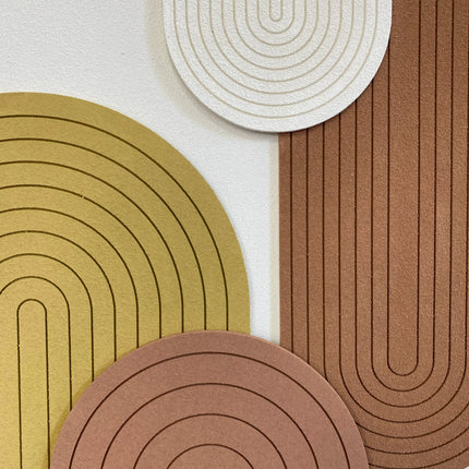 Tablou geometric în tonuri pământii – 120×80 cm | Olivy