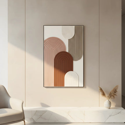 Tablou abstract în tonuri pământii – 120×80 cm | Olivy