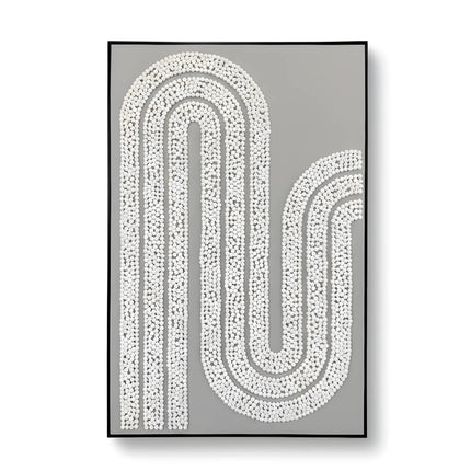 Tablou bej texturat în relief – 82×122 cm | Olivy