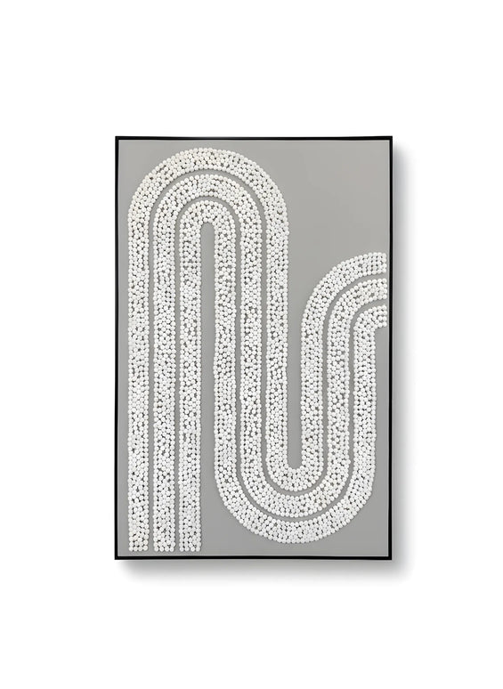 Tablou bej texturat în relief – 82×122 cm | Olivy