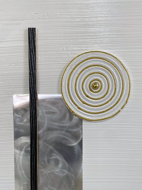 Tablou abstract cu accente aurii – 120×80 cm | Olivy