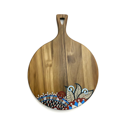 Tocător din lemn, rotund, 37×27 cm, Colecția Mandala – Olivy