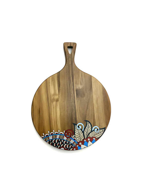 Tocător din lemn, rotund, 37×27 cm, Colecția Mandala – Olivy