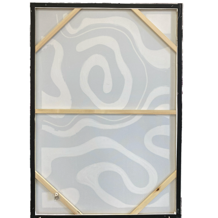 Tablou abstract alb-negru – 120×80 cm | Olivy