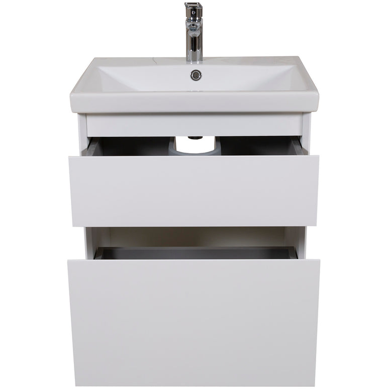 Mobilier de baie suspendat Elite, Alb Mat