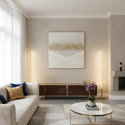 Tablou abstract cu accente aurii – 102×102 cm | Olivy