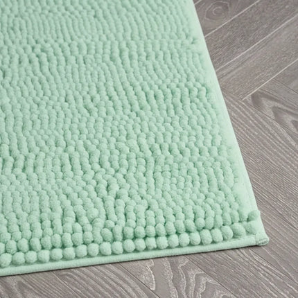 Covoraș baie din Chenille moale, strat antiderapant, 45×70 cm, Menta