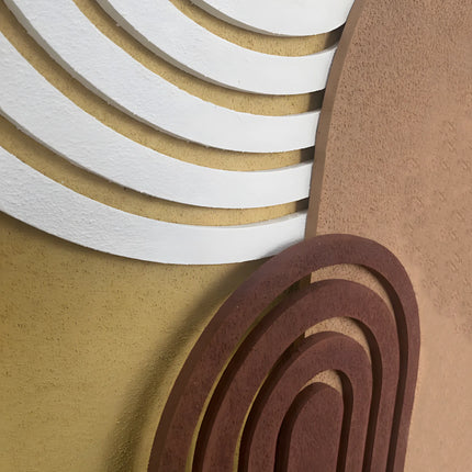 Tablou geometric în tonuri calde – 80×60 cm | Olivy