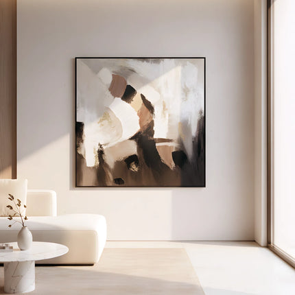 Tablou abstract în tonuri calde – 102×102 cm | Olivy