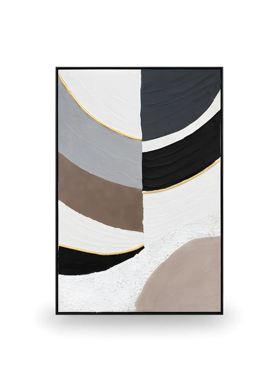 Tablou abstract cu accente aurii – 80×120 cm | Olivy