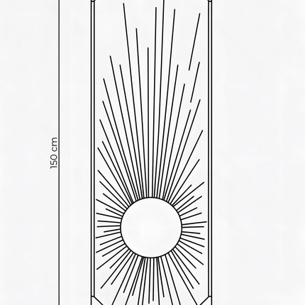 Tablou decorativ cu soare abstract – 50 × 150 cm | Olivy